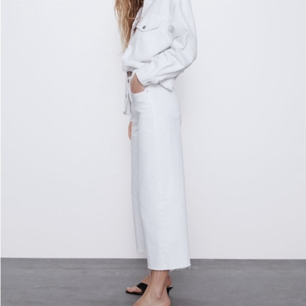 Zara High Rise Wide Leg Jean